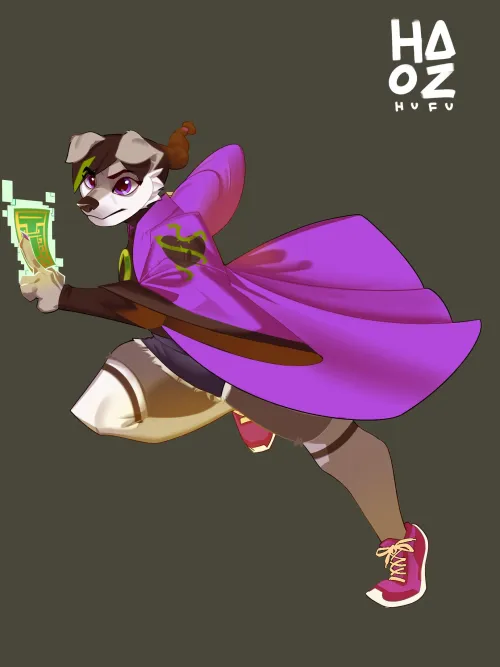 Thumbnail Commissioned Furry Art by Haozhufu: A Creative Collaboration by Calpico_Calpis