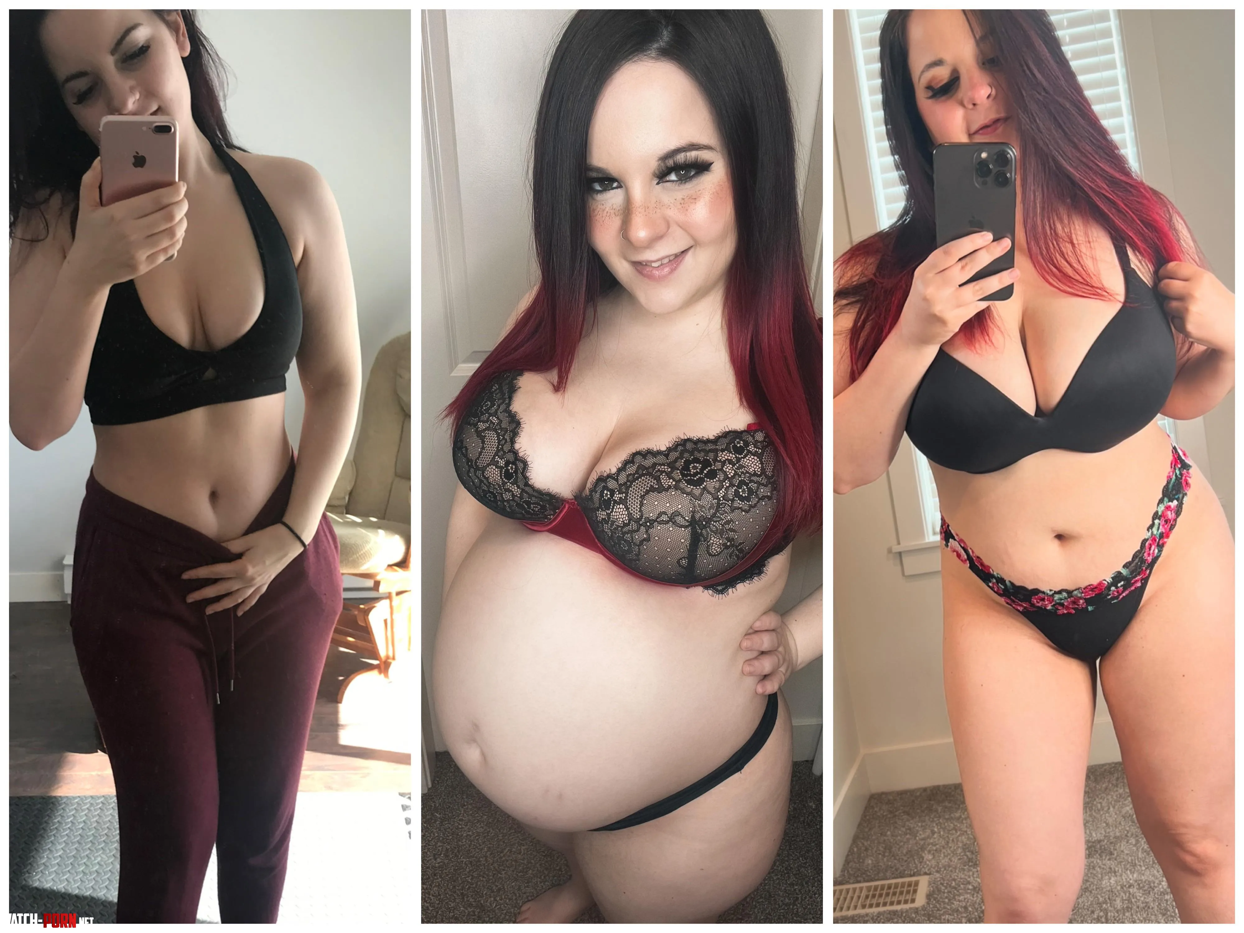 Before during and after pregnancy Its crazy how much the body changes  by SierraNyx