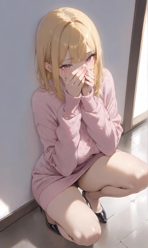 Thumbnail Stylishly Baggy: CheetahSperm18's Pink Sweater Obsession