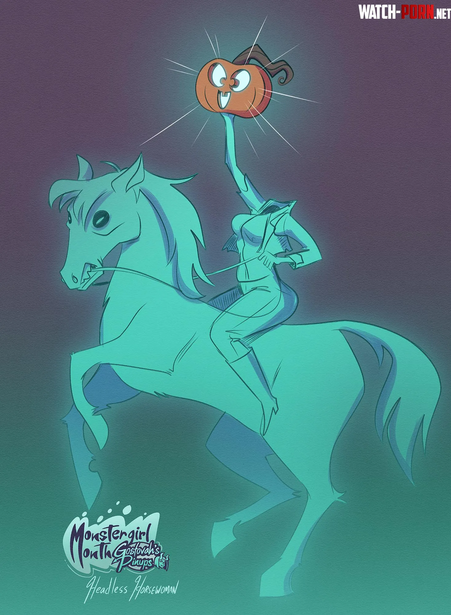 Monstergirl Month Day 10  Headless Horseman by IvoryiaInnocent