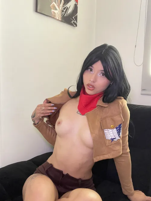 Thumbnail waifuxwillow's Mikasa Cosplay: A Journey through nsfwcosplay Adventure