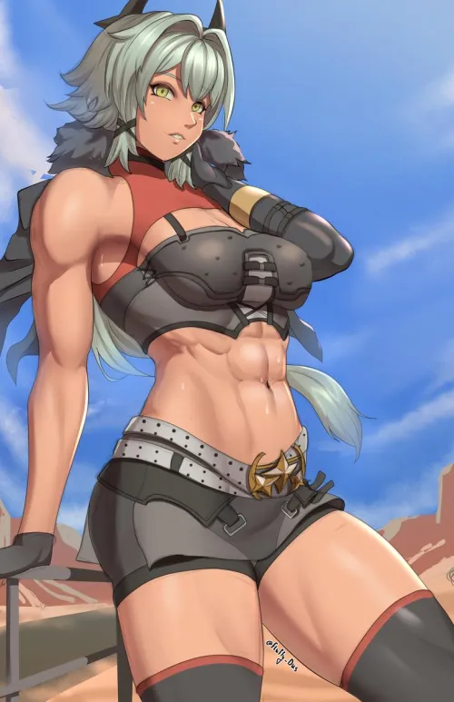 Thumbnail Art Feature: King Caesar Zenless Zone | fitdrawngirls