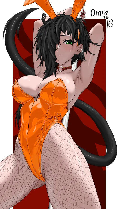 Thumbnail Otara16th's 'Airy in Bunnysuit': A Playful MonsterGirl Encounter