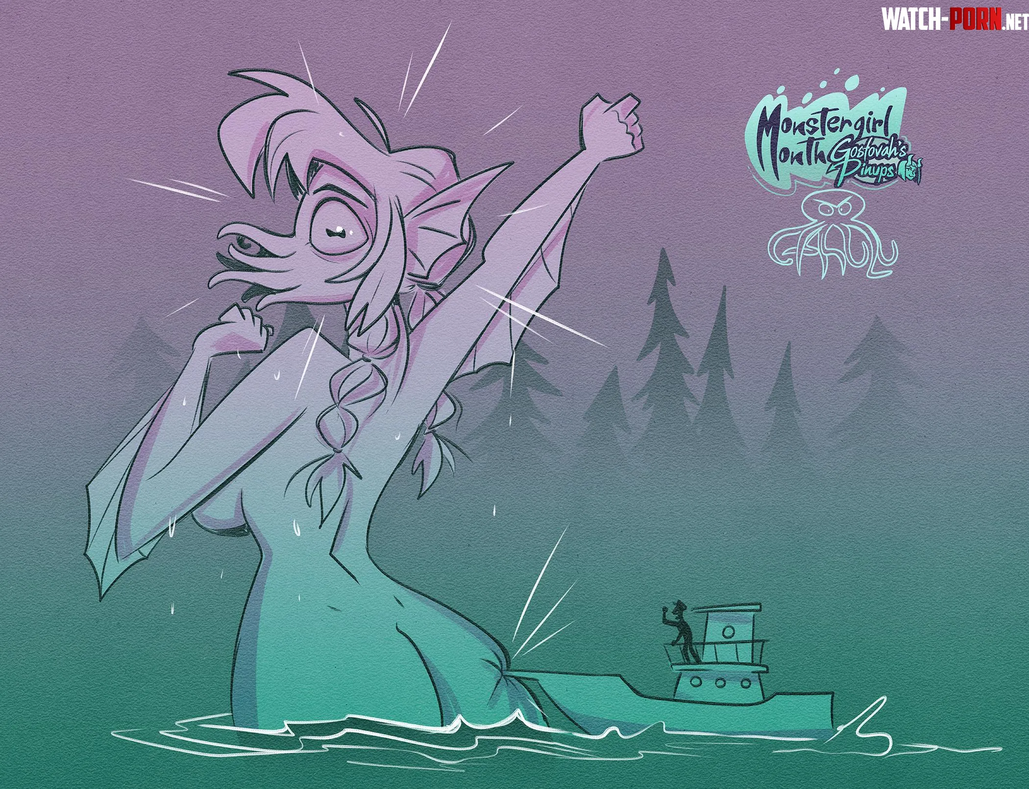 Monstergirl Month Day 11  Cthulu by Ulselby