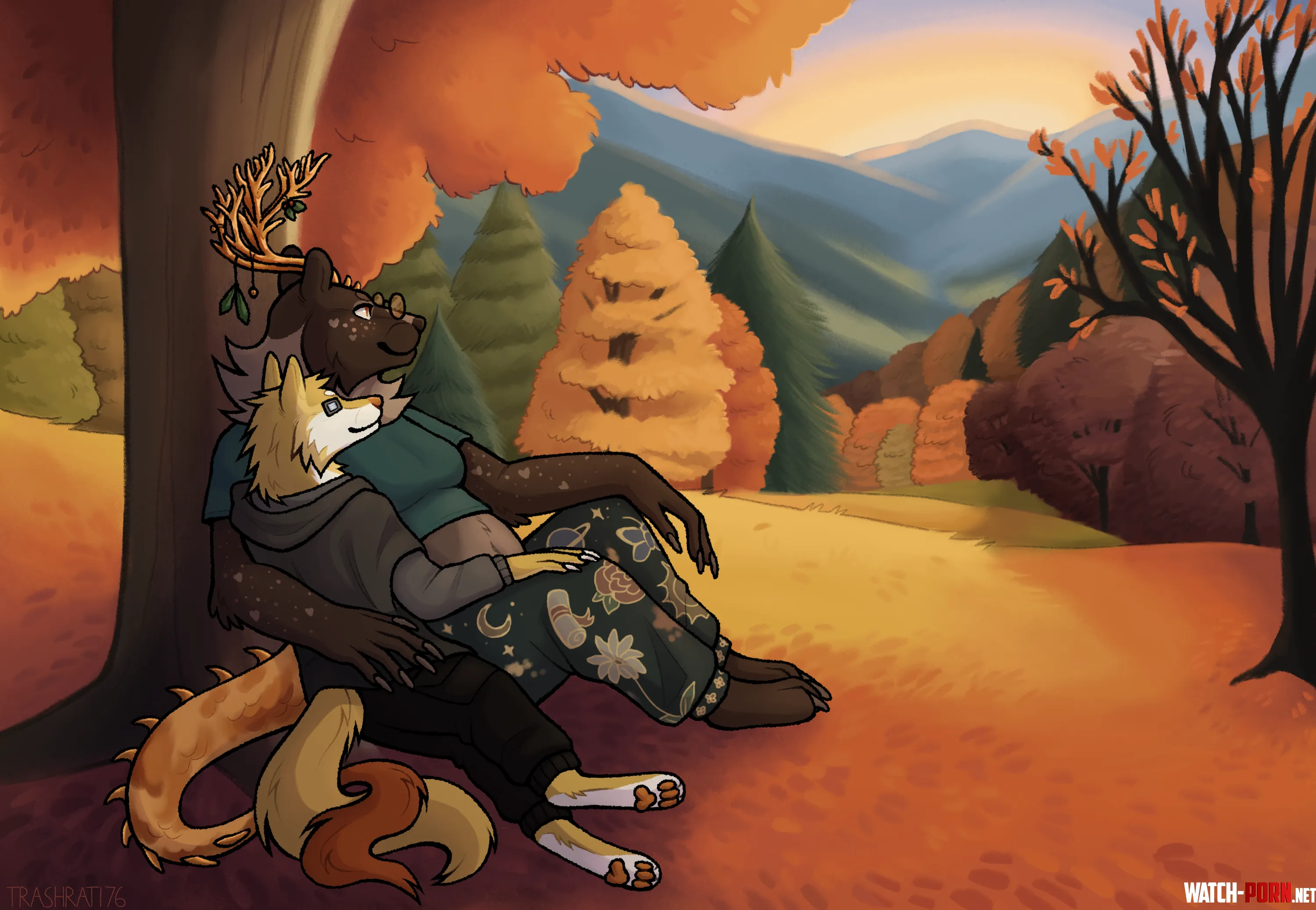 Autumn evening Art by me by Temporary-Army5945