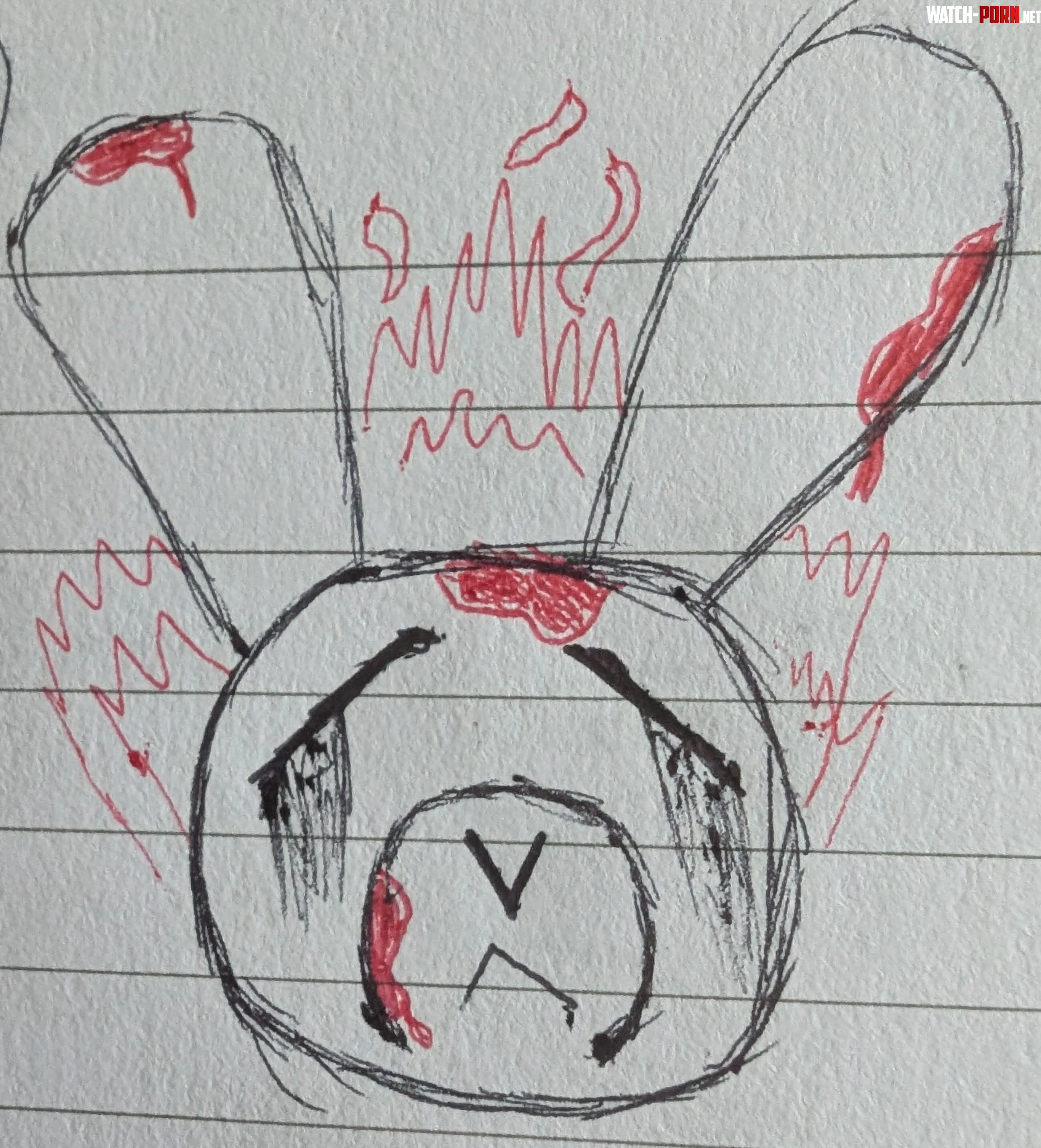 X Made a quick sketch of my sona for todays goretober prompt by acethecardmaster