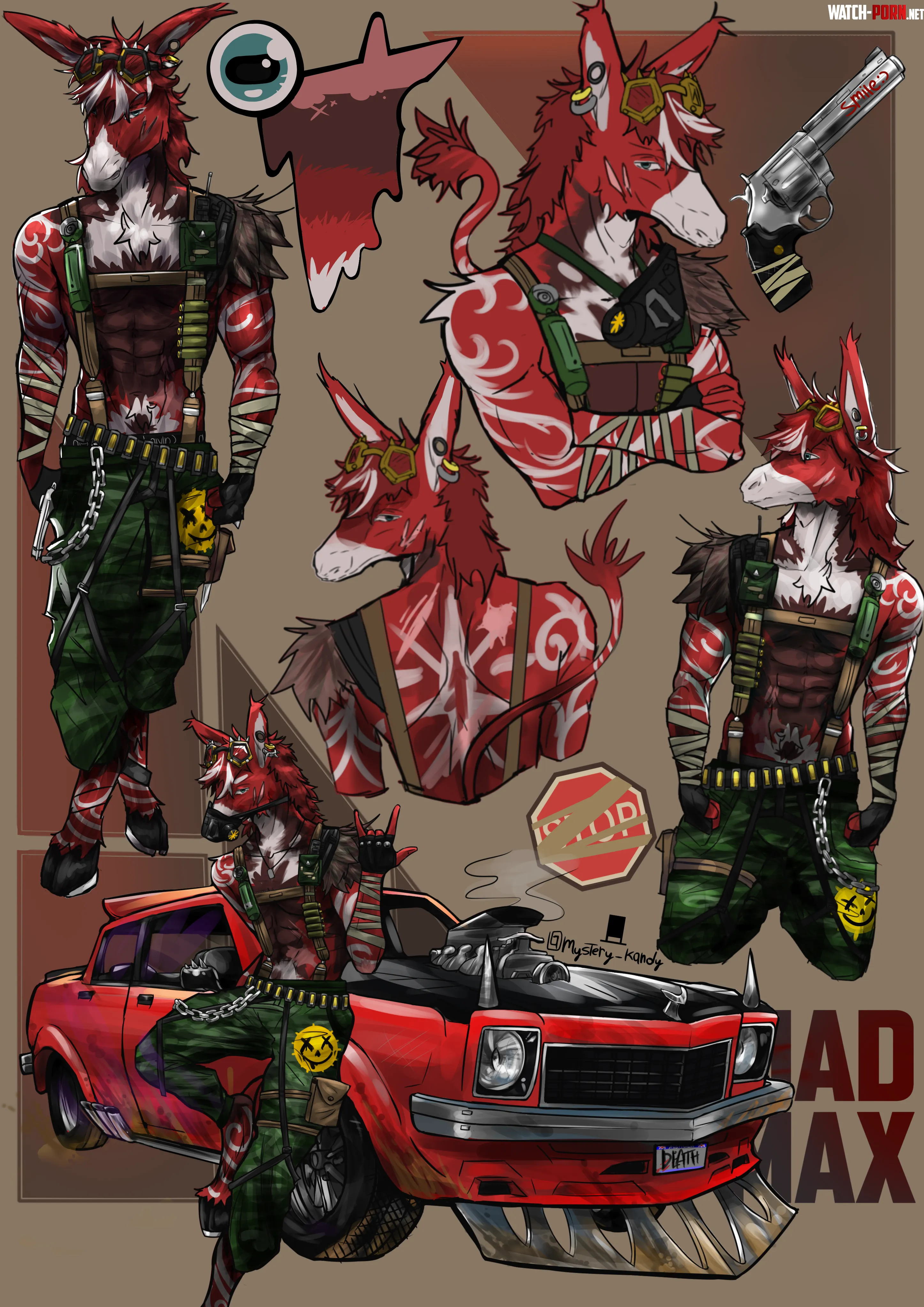 Comissioned Art Peppermint Donkey inspired on Mad Max by KandyNightstar