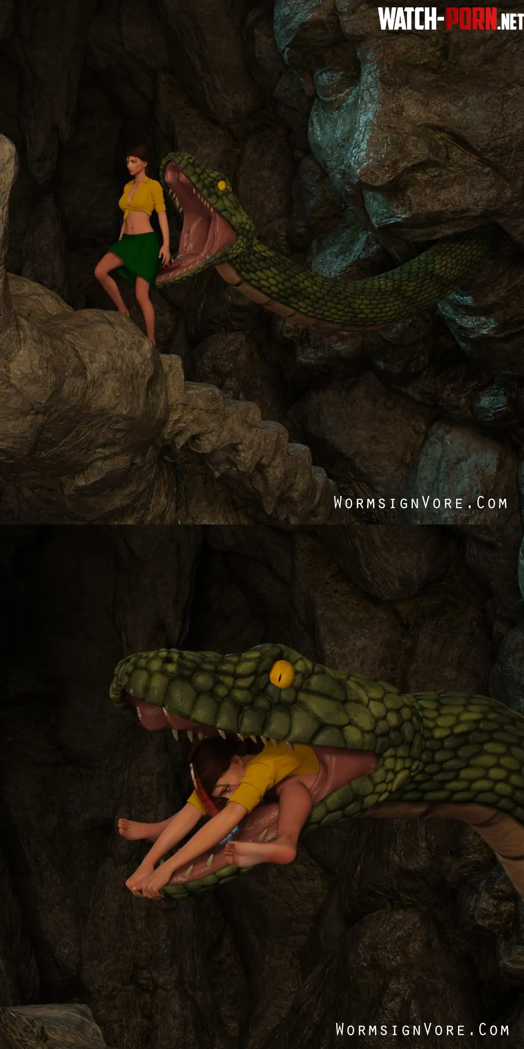 VideoJane Porter Eaten by SnakeSnakeFHumanSoftOralunwillingnsfwOC WormsignVore Animations  by WormsignVore