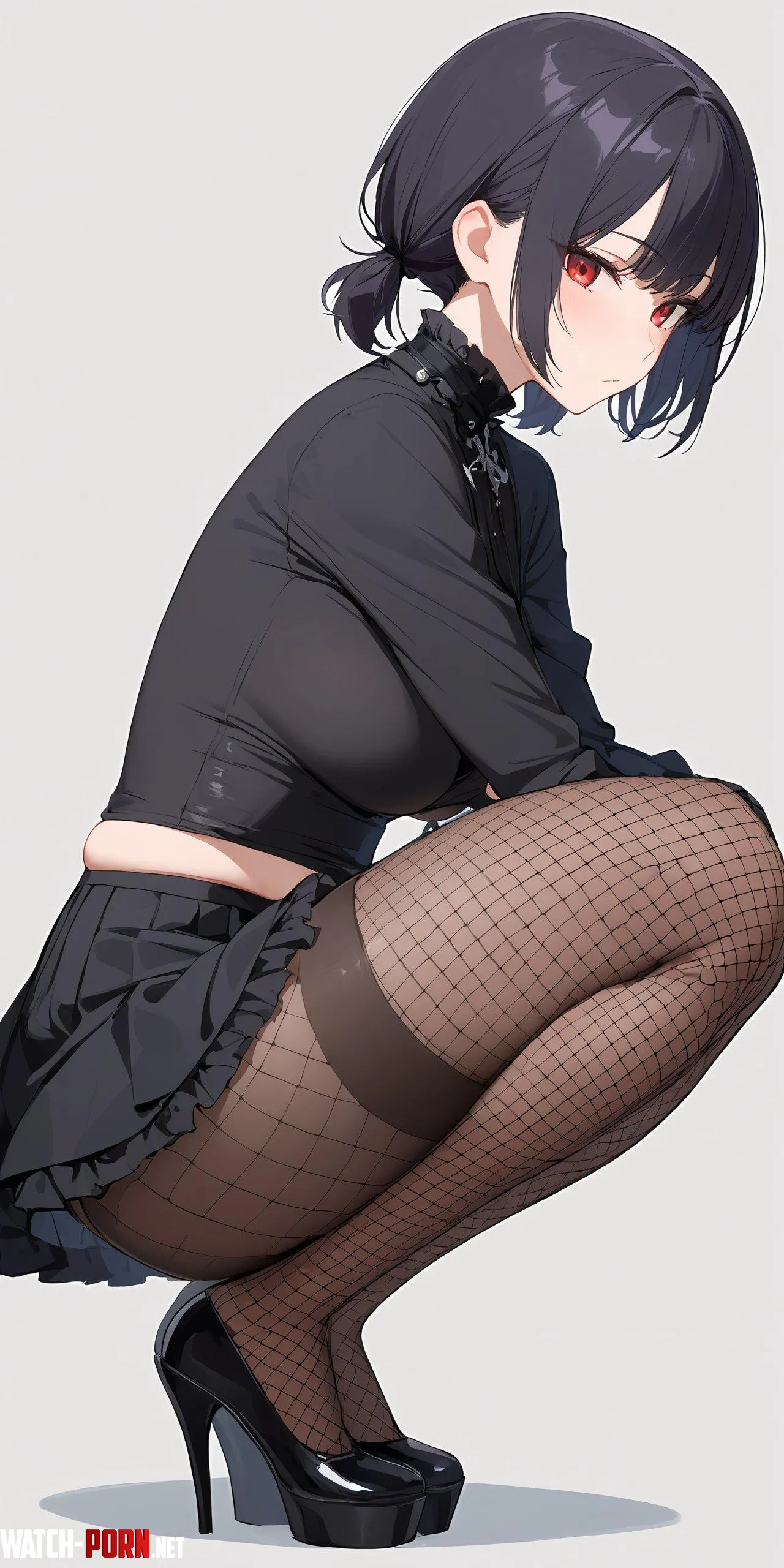 Black Outfit amp Fish Nets  by CheetahSperm18