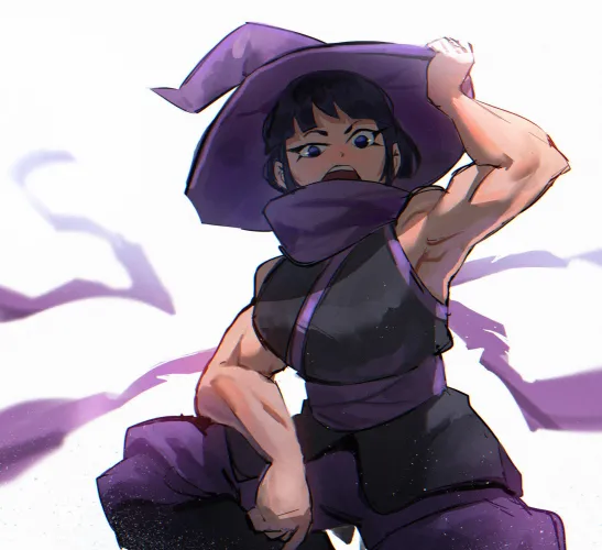 Thumbnail Muscular Witch Art - TheTMoneyMan's Creations | fitdrawngirls