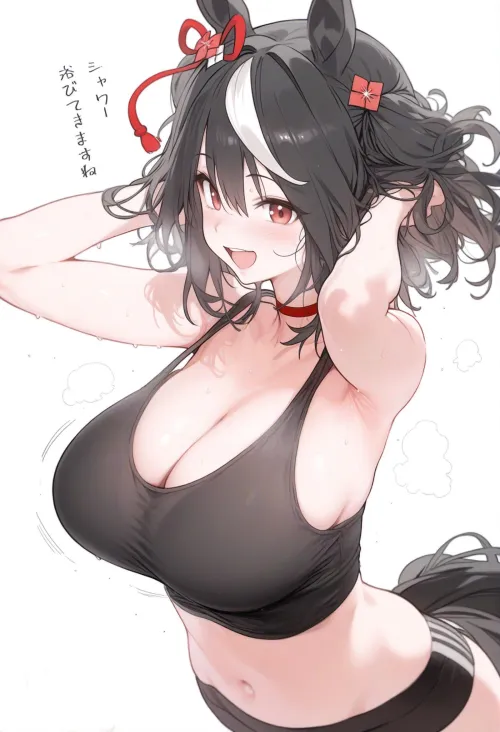 Thumbnail Kitasan Black Uma Musume Art by CheetahSperm18: Dive into OppaiLove