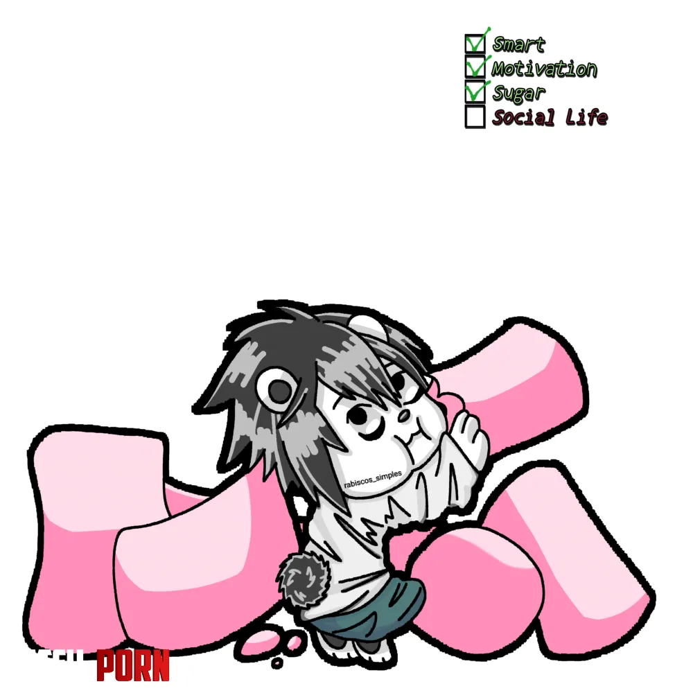No Social Life art by me by rabiscossimples