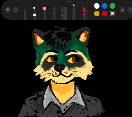 Thumbnail OC Drew My Fursona in the Notes App by introspectivecrow | Furry Category