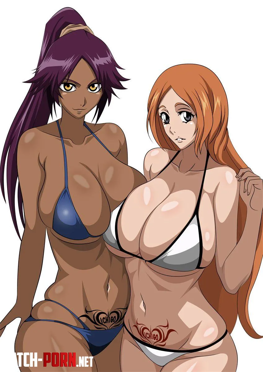 Yoruichi and Orihime by Evandagoatking