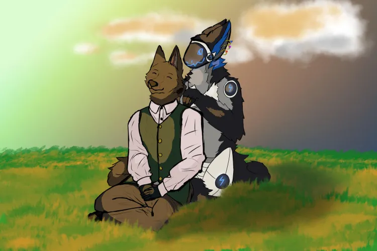 Thumbnail Helping a Friend with Art by Sans_the_Romanian | Furry Category