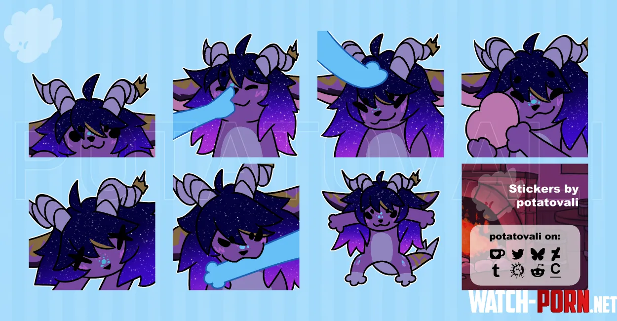 Emotesticker commission for Duran Art by me by Potatovali