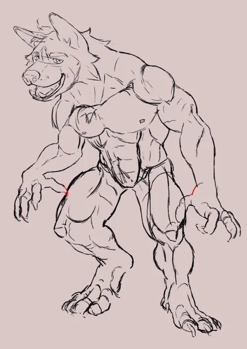 Thumbnail Creating a Werewolf Artwork: Check Out the WIP Process by meaty_mullet