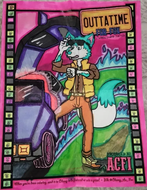 Thumbnail Coloring Fun with ACFI: Illustrated by krystal_rider in Furry Category