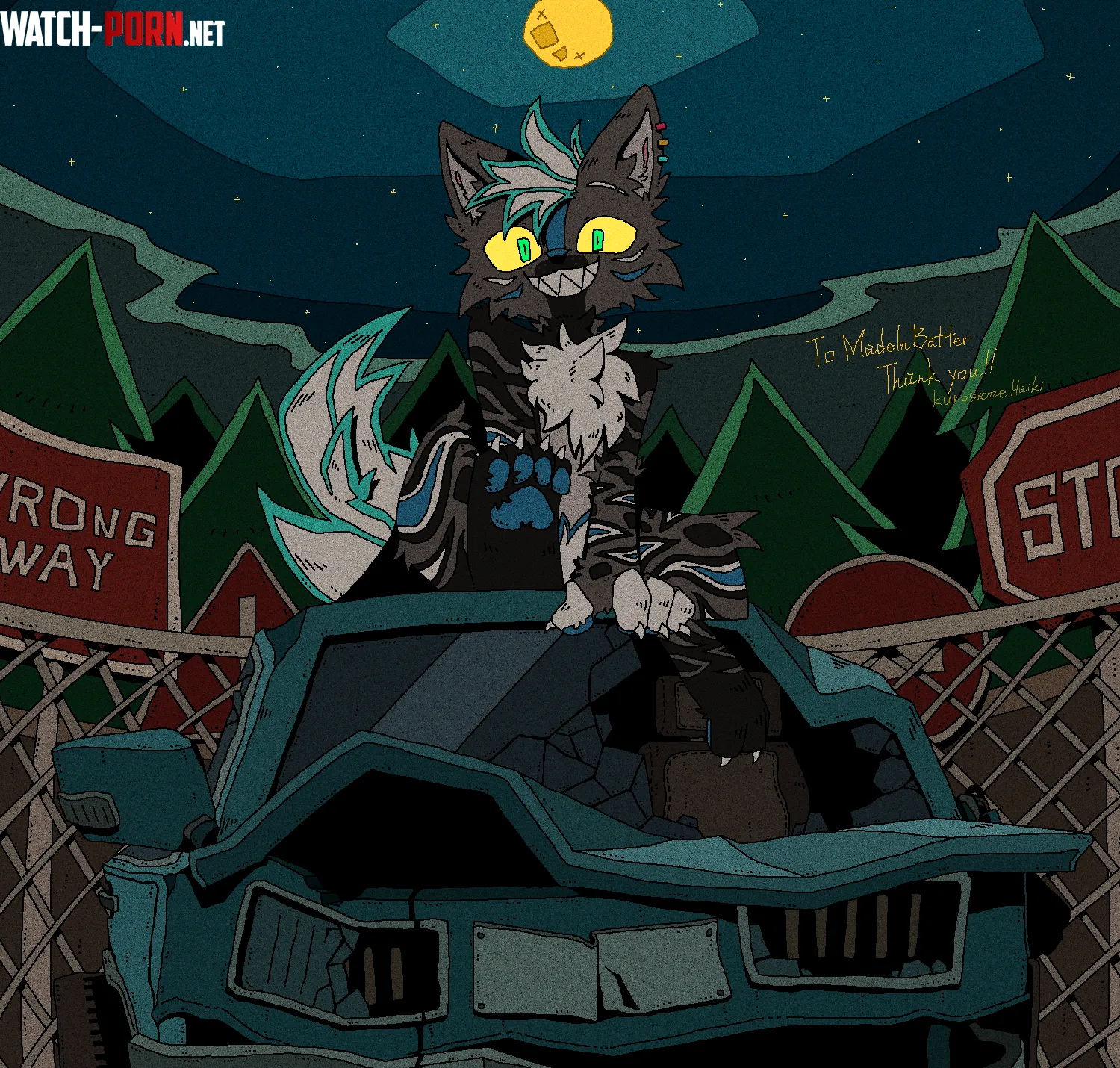 My new sona Sollus the Hyena He might bite 3 art by kurosamehaiki by MrTrolyMoly