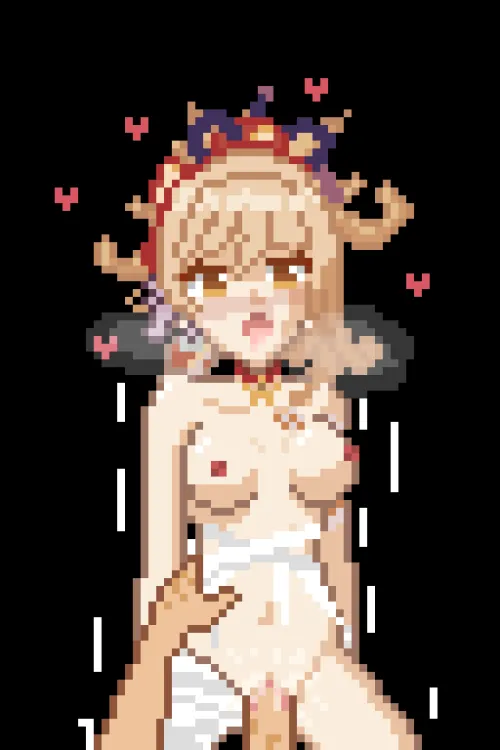 Thumbnail Delightful Pixel Art: Yoimiya Riding in Style | secondvla | PixelArtNSFW
