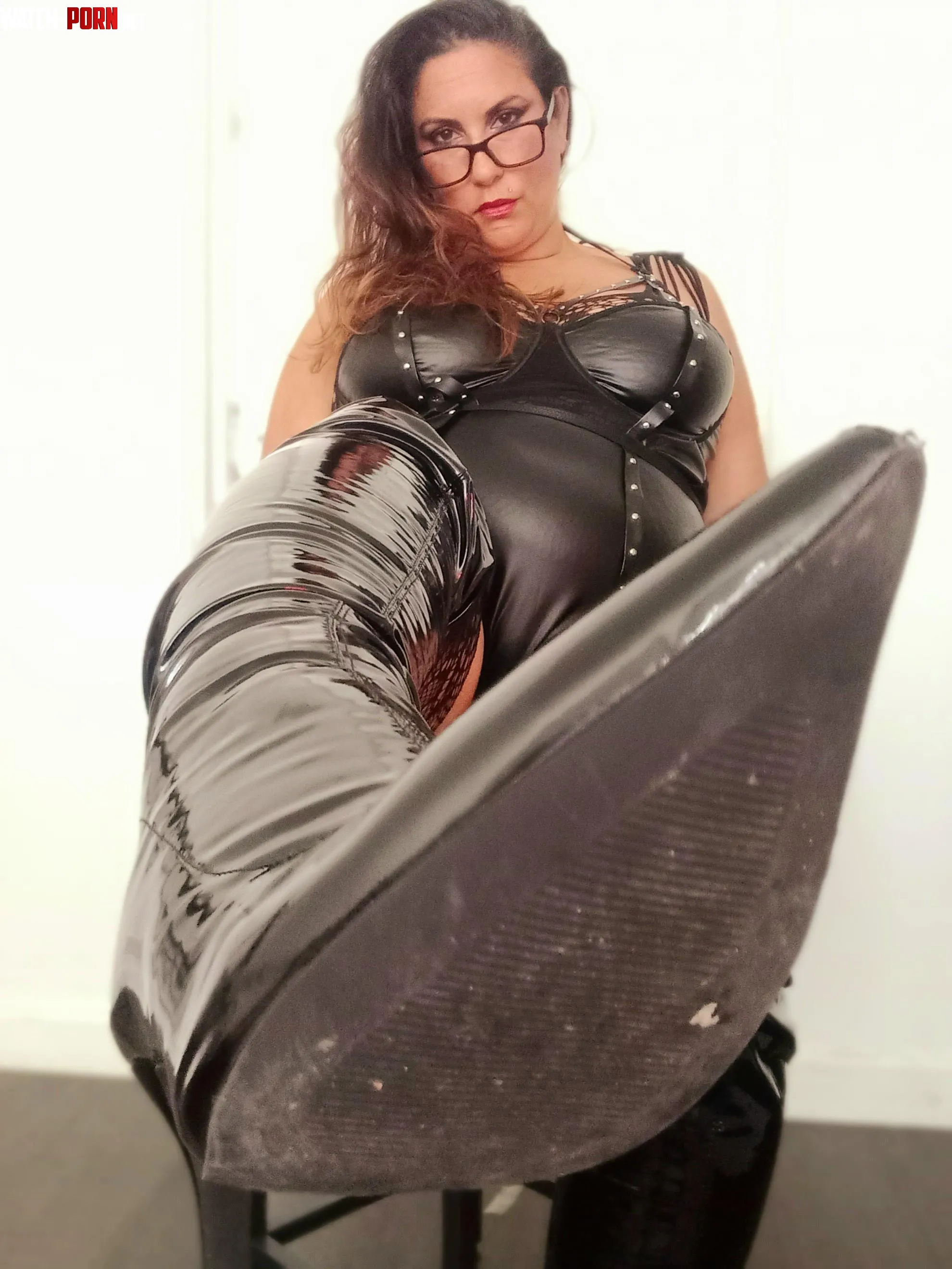 Leather body suite latex boots what a combo by Alex-Keeper000