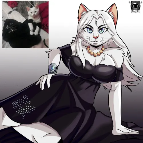 Thumbnail Dive into rodolfoslime's Meme Cat in Beautiful Dress