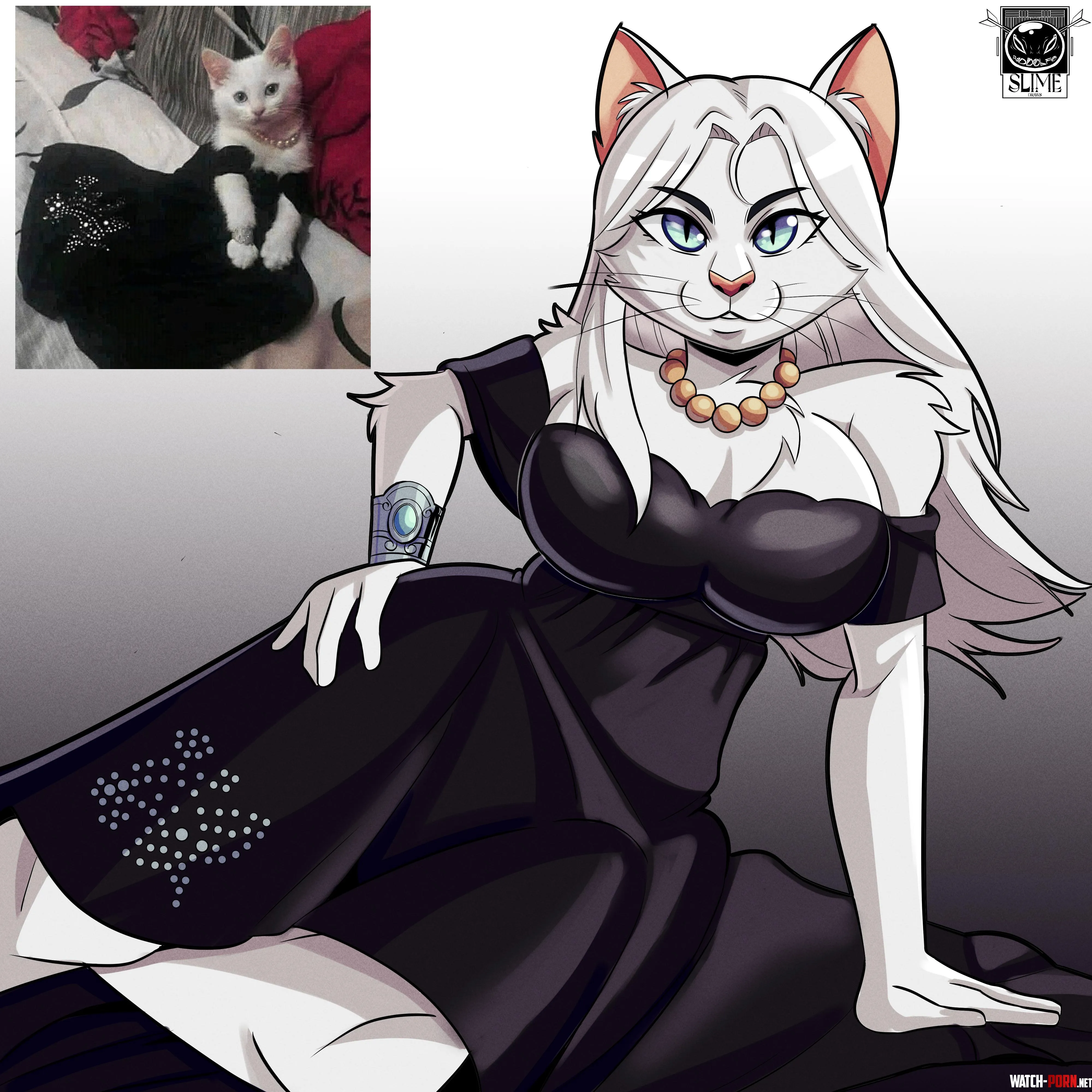 meme  cat In a beautiful dress  Art by me  by rodolfoslime