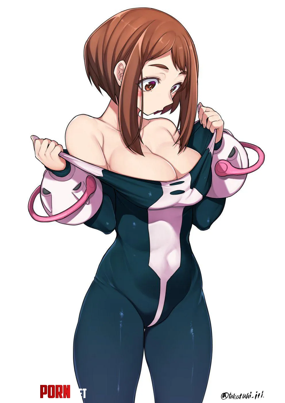 Ochako uraraka Undressing Takatwki iti My hero academia by Seaquences