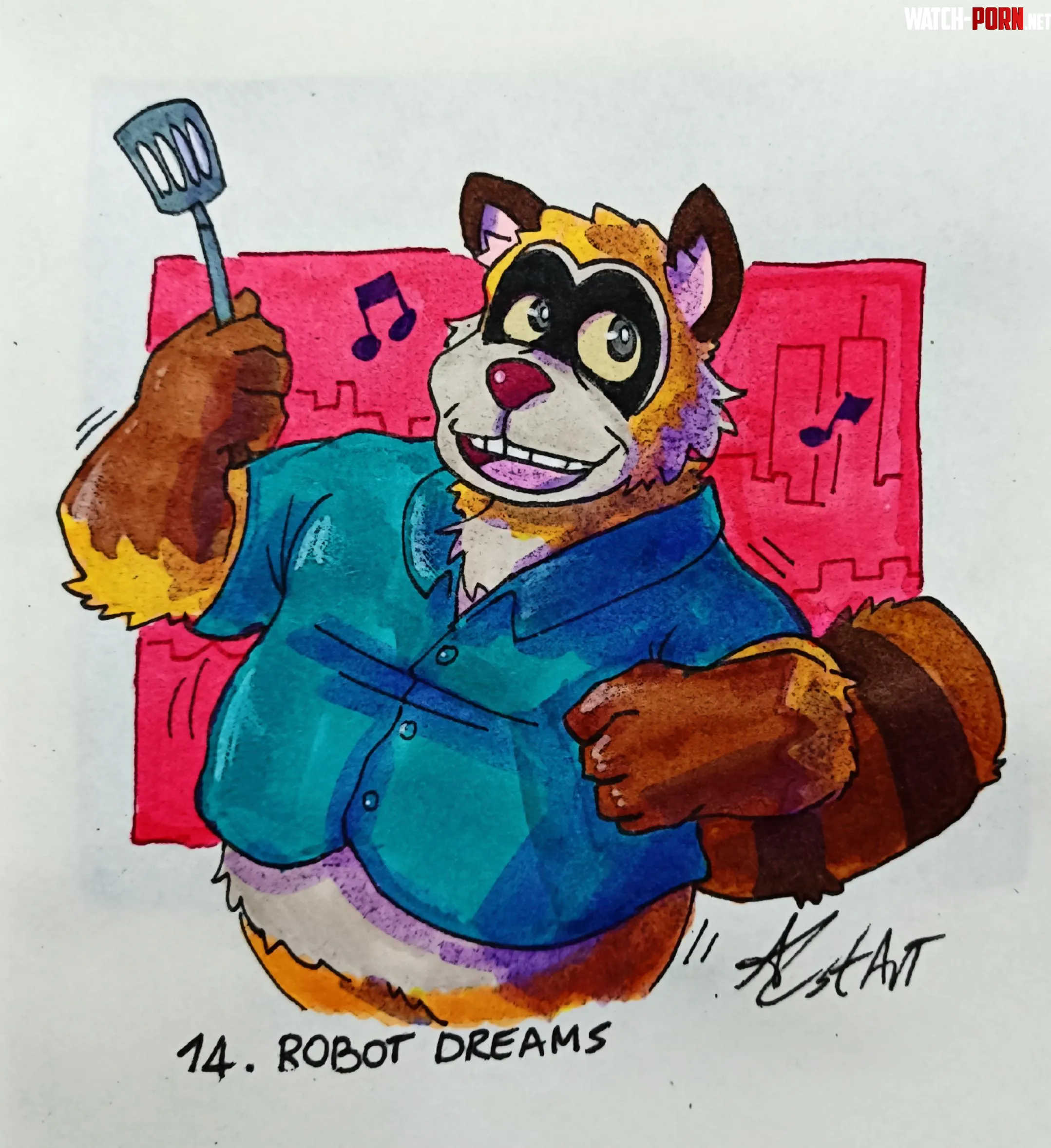 Day 14 Robot Dreams  Furktober 2024  my art by Cylinder_stArT