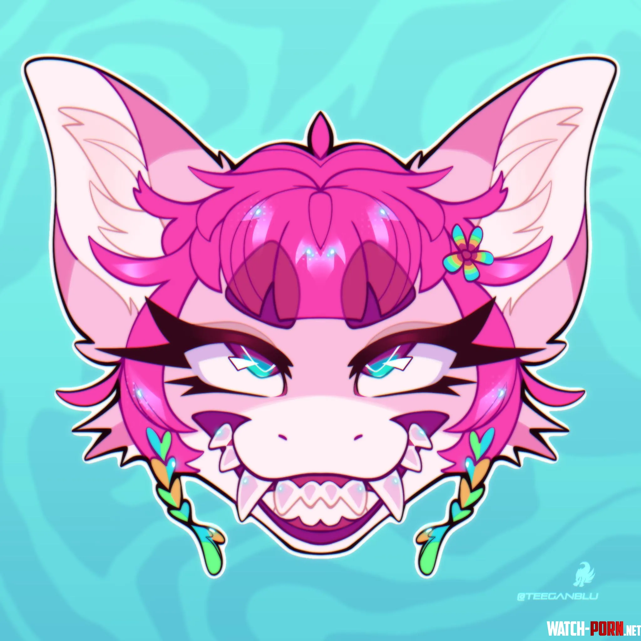 I can actually draw front facing shark furries  art by me teeganblu  by Teeganblu