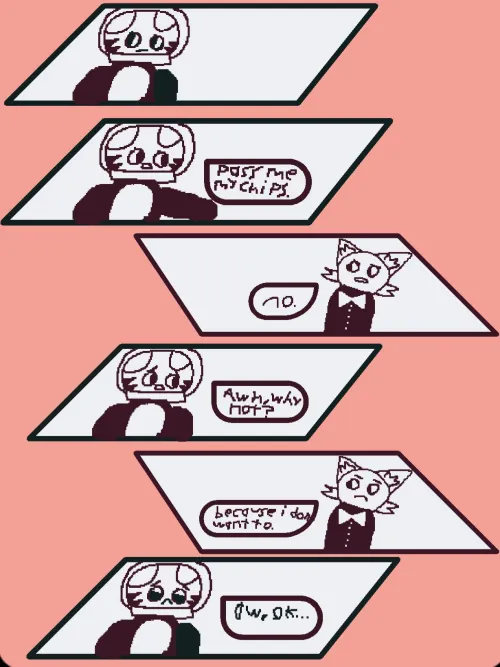 Thumbnail Charming Quirkiness: 'He Just Wants His Chips' by Winter_Escape_9742