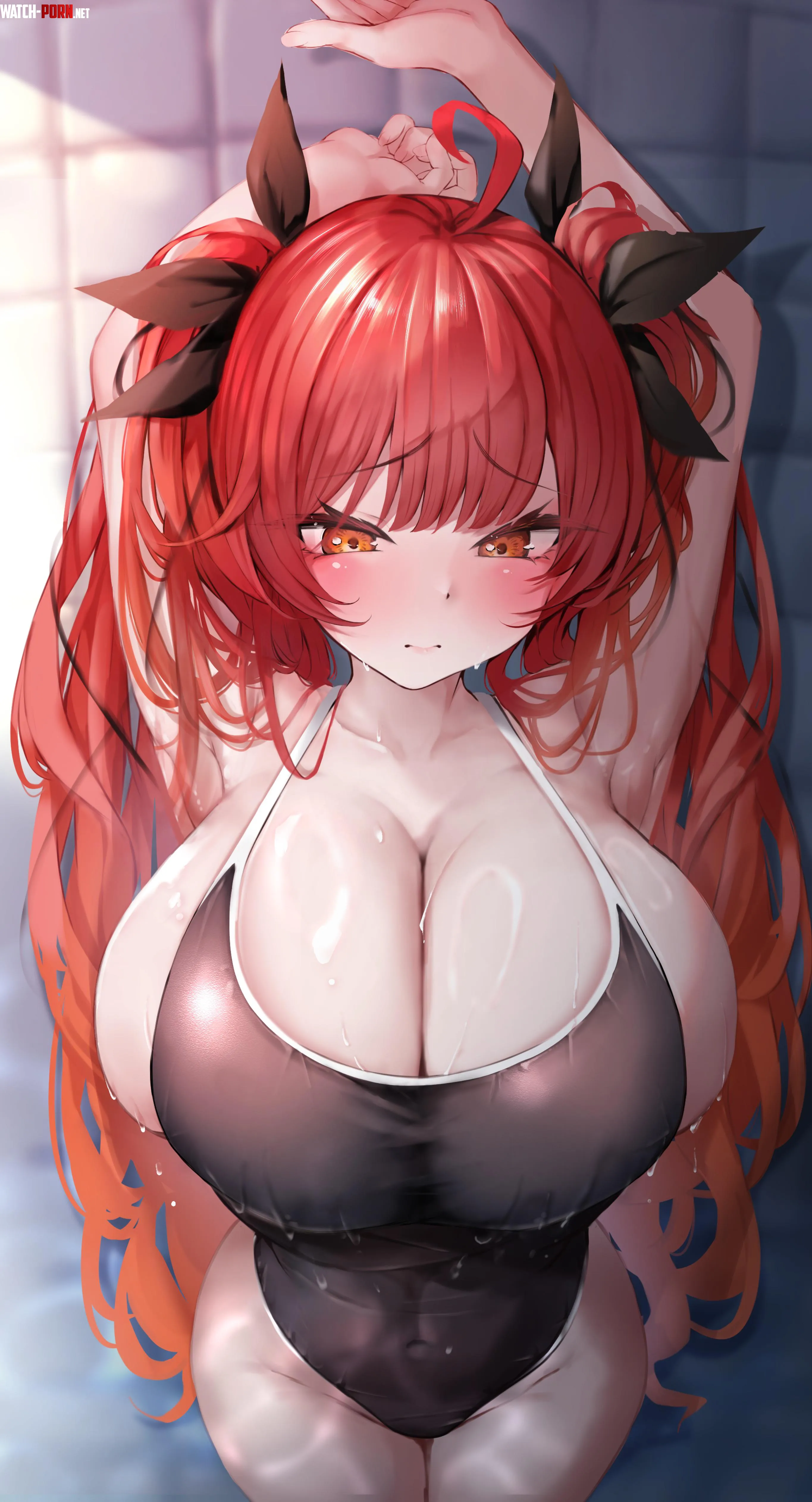 Honolulu Swimsuit Oppai Blush Raru Azur Lane  by CorrupterSea