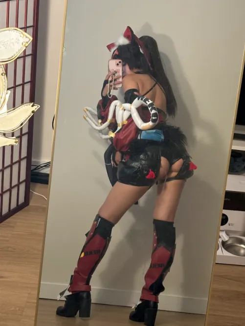 Thumbnail Nekomata Delight: PearllhimePlayful's Playful Cosplay | cosplaybutts