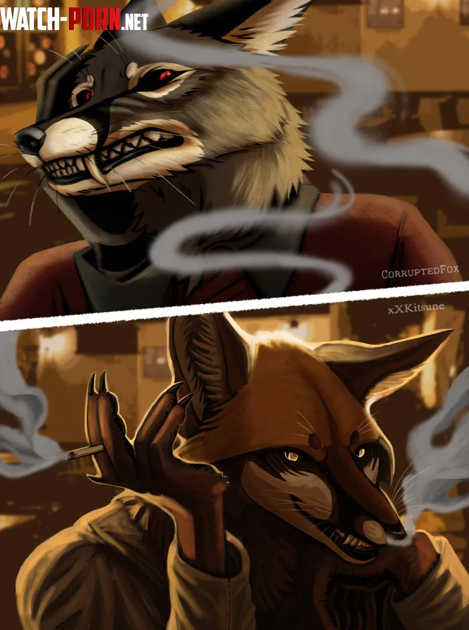 1 Base 2 Artists Meme  xXKitsune and CorruptedFoxArt Telegram  by CorruptedFoxArt