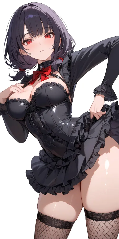 Thumbnail Embark on a Stylish Adventure with Frilly Black Outfits