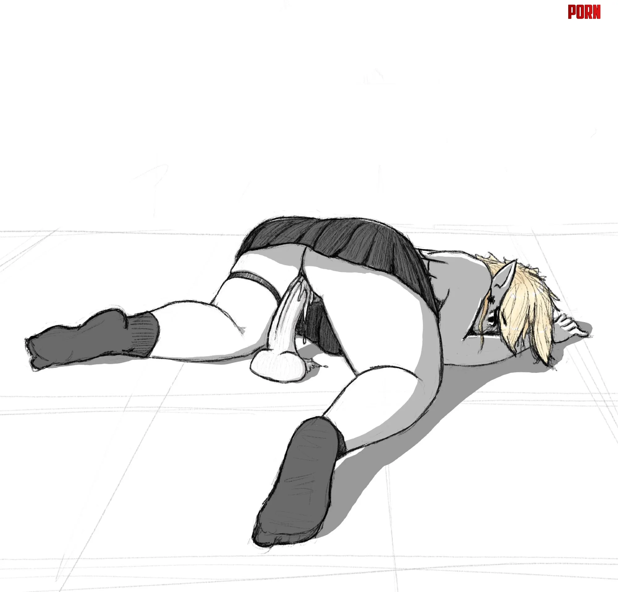 Vampire using a floor dildo by bibbleskit