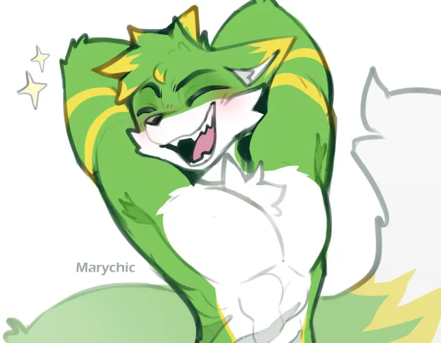 Thumbnail Morning Stretches Art by Marychic3908 in furry Category