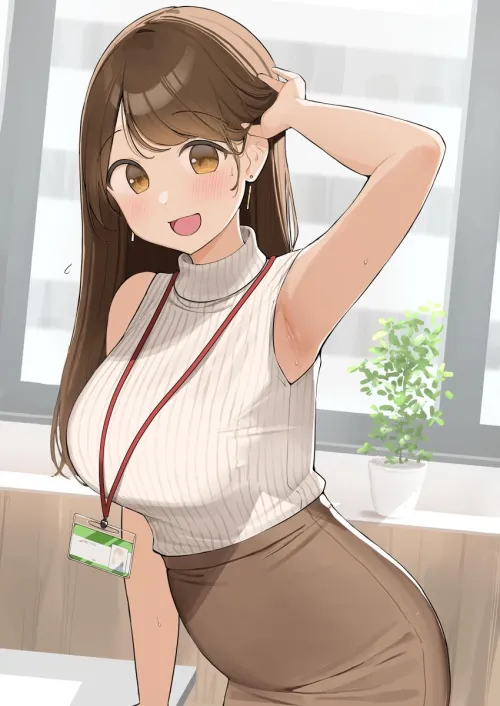 Thumbnail A_MASSIVE_PERVERT's Flustered Office Lady Original in Animearmpits