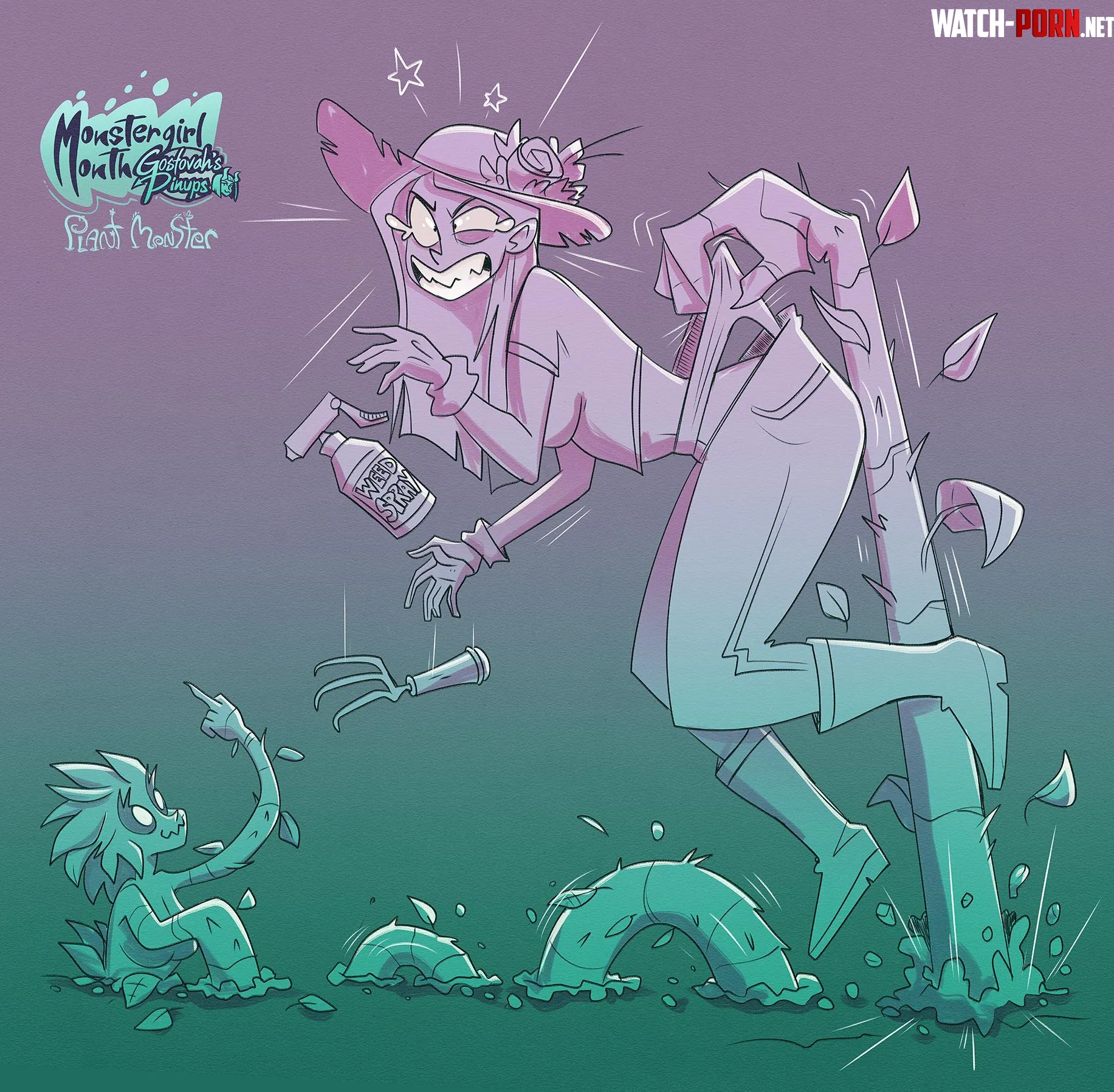 Monstergirl Month Day 16  Plant Monster by gostovah