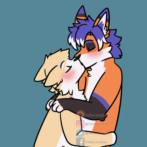 Thumbnail Passionate Kiss: Couple YCHs Still Available by ToffeeCreation in furry