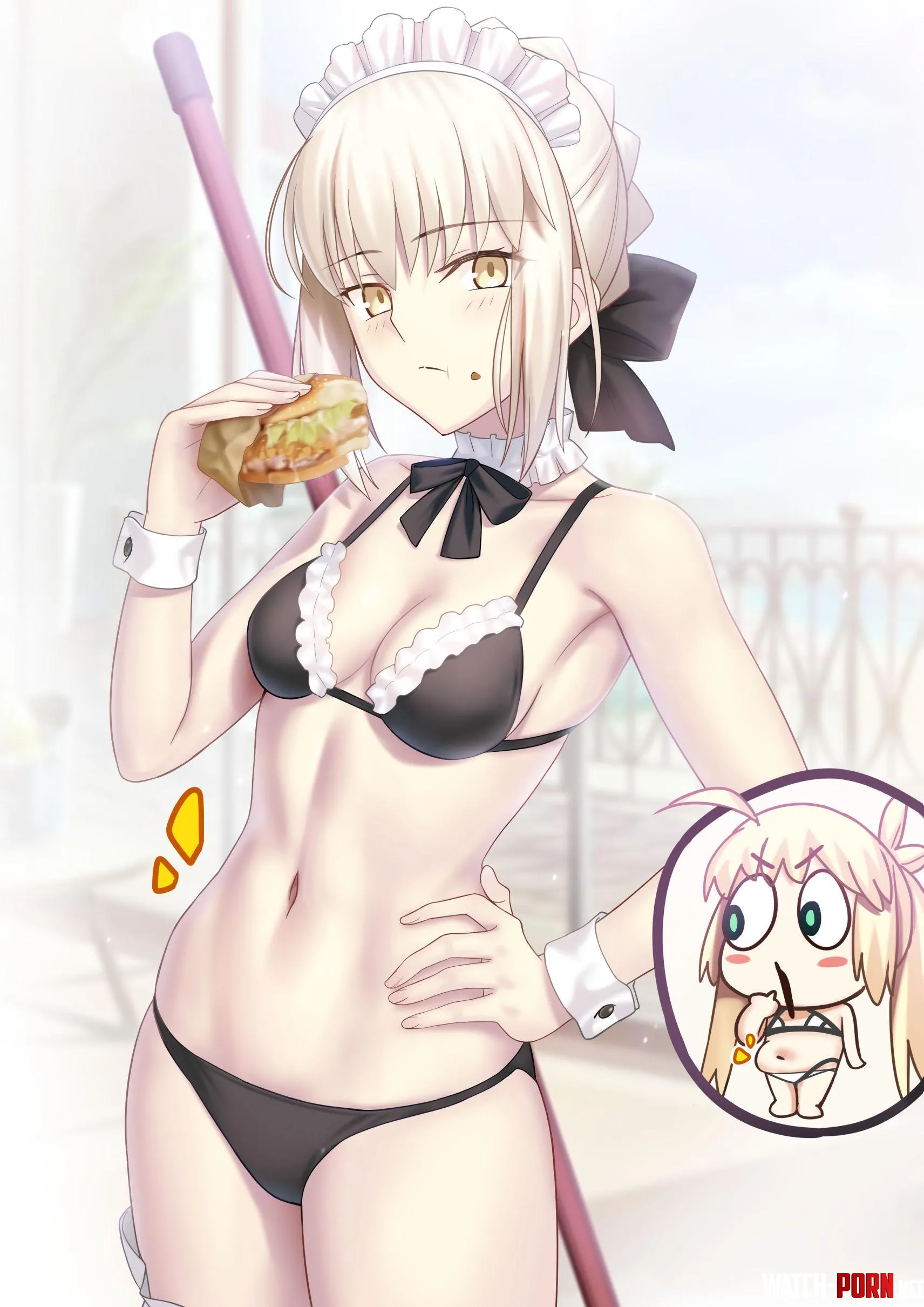 Maid Saber Alter FateGO by CheetahSperm18