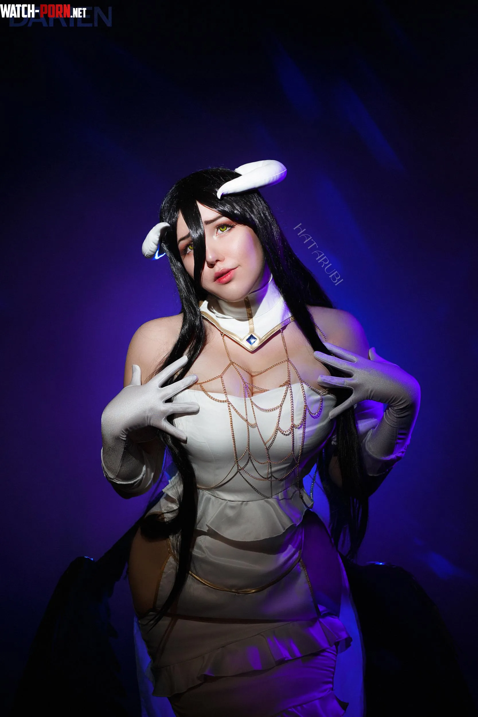 My Albedo cosplay from anime Overlord  by Hatarubi_Cosplay_