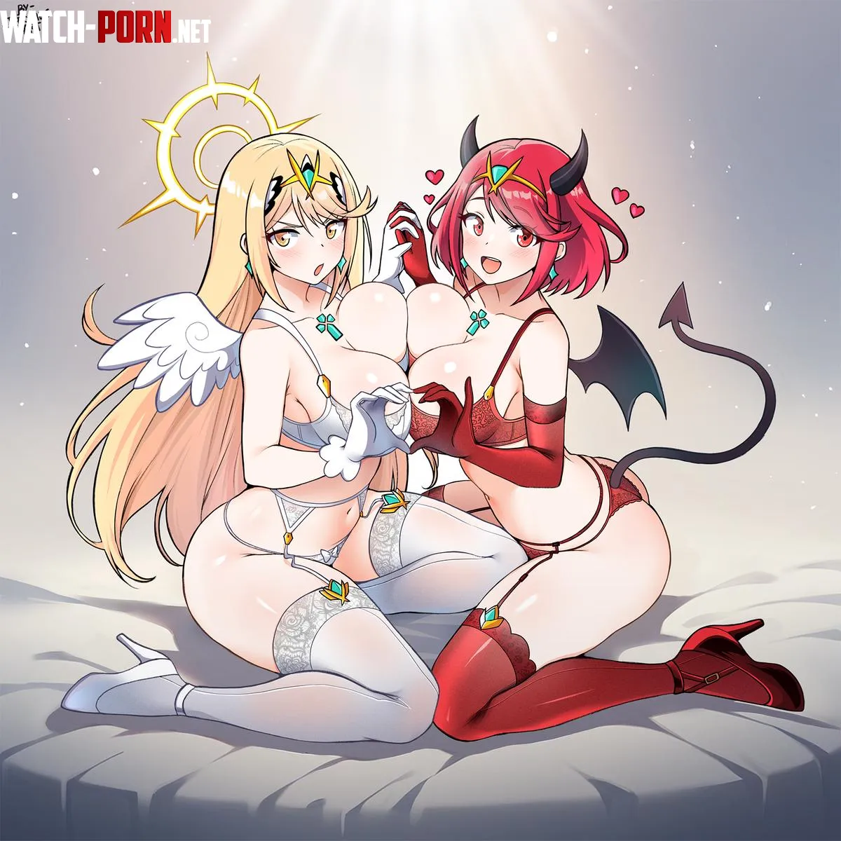 Angel and Devil by A_MASSIVE_PERVERT