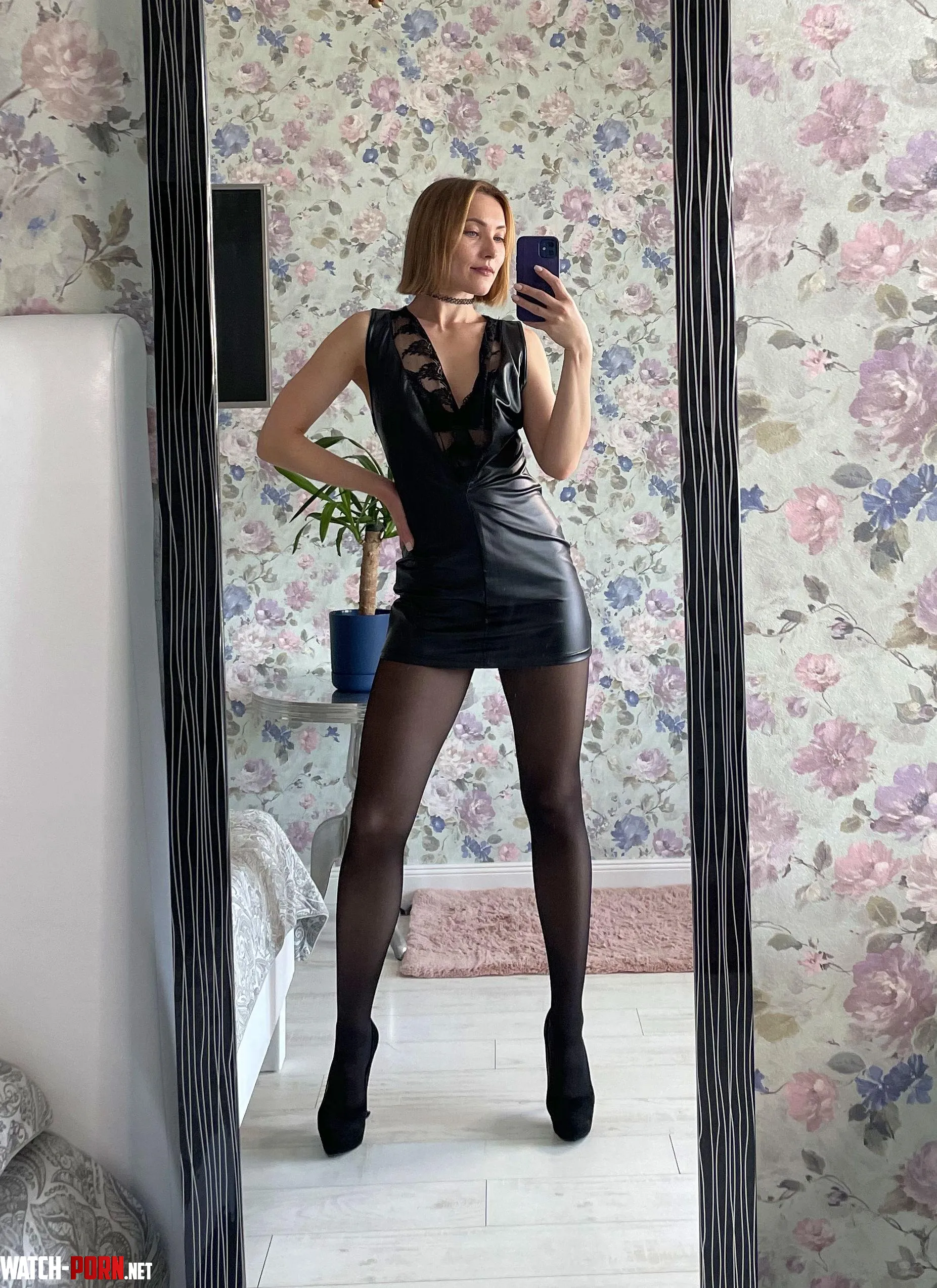my leather dress is a statement piece by FlexyF0x