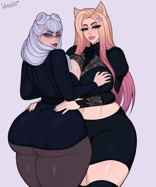 Thumbnail Evelynn x Ahri: A Visual Treat by vasilkowy in Rule34LoL