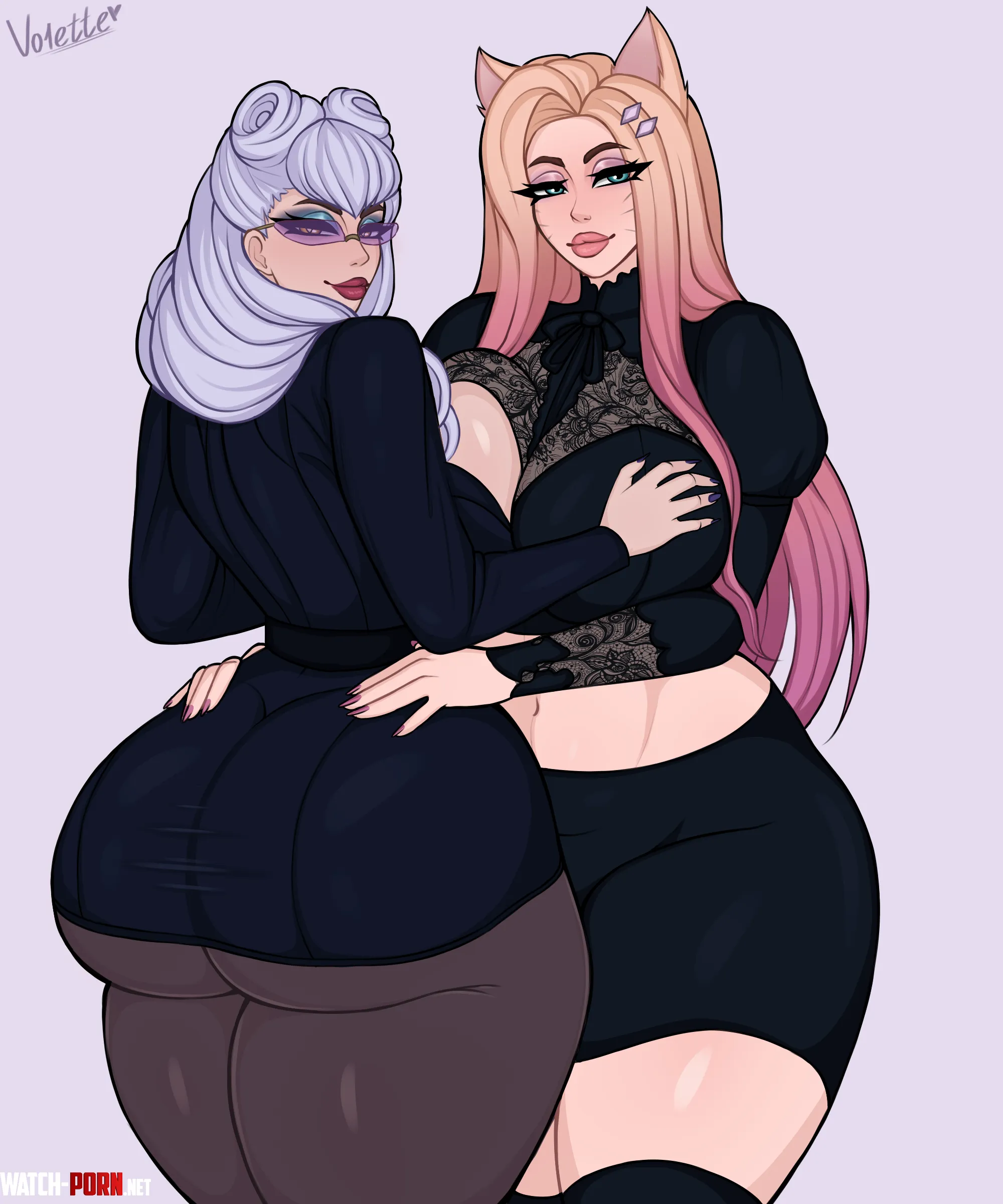 Evelynn x Ahri Vo1ette by vasilkowy
