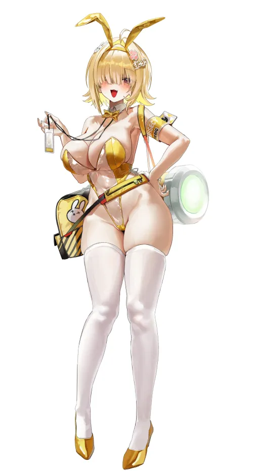 Thumbnail llamanatee's Elegg in Marys Bunnysuit - Embracing the BigAnimeTiddies