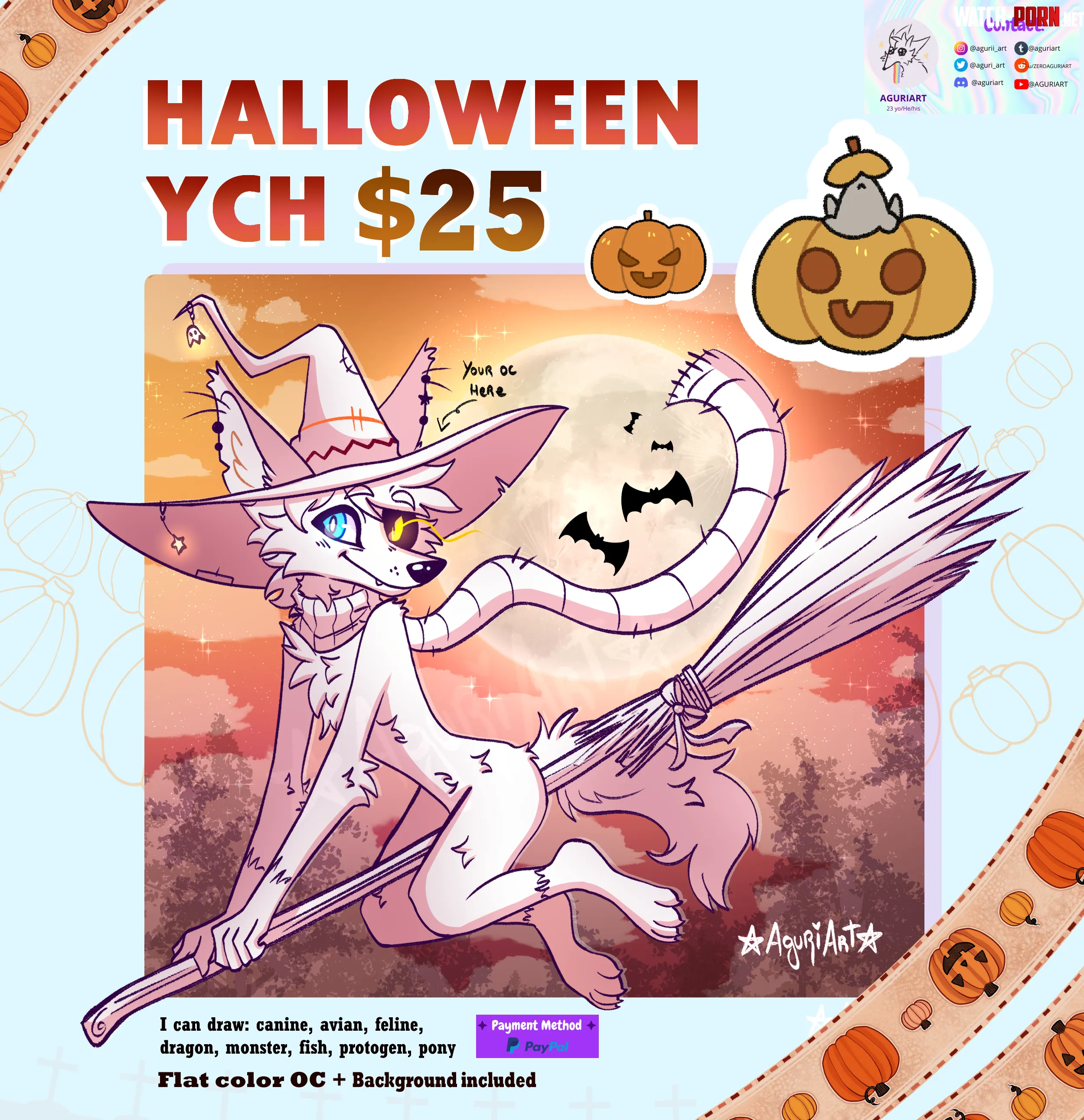 HALLOWEEN YCH ART 25  by ZER0AGURIART