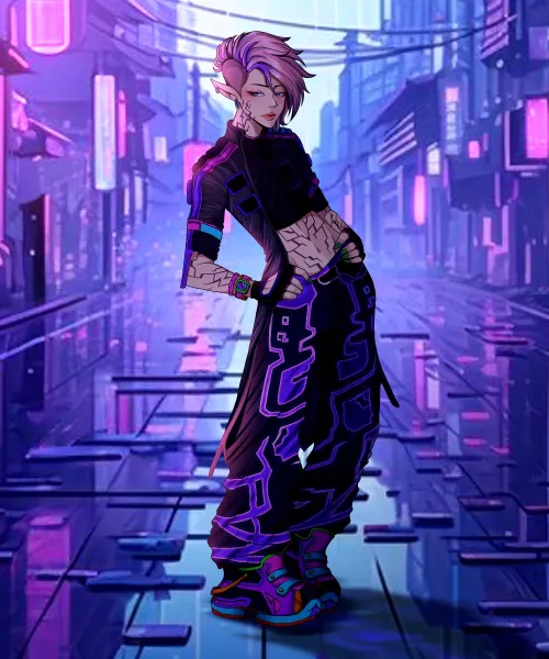 Thumbnail A Cyberpunk Elf Artwork: Unveiling MonsterGirl Intrigue by Artisticjade