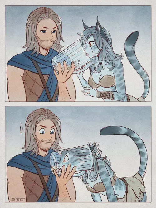 Thumbnail Thirsty Kajhiit: A Little Bit Thirsty Adventure by New-Tomato-4476 in MonsterGirl